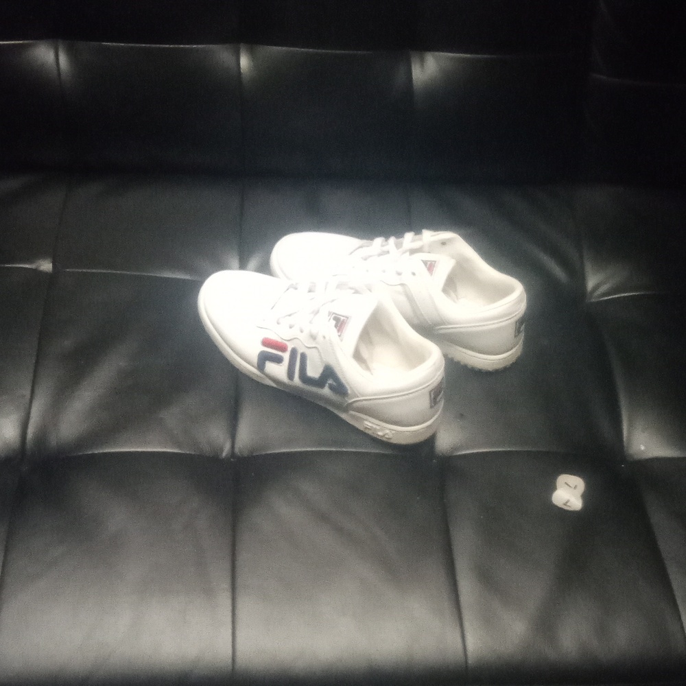 White/Blue/Red Fila gym shoe size 6.5 women